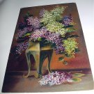 Unused GERMANY Postcard-Lovely Vase of Purple and White Lilacs-Birthday Greetings