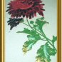 1900s Germany Postcard-Happy Birthday-Lovely Raised Velvet Texture Scarlett Mum Flower