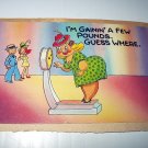 Comical Used Vintage Postcard-Weight Conscious,Woman on scales