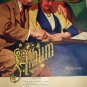 J.F.KERNAN Vntg Lithograph-Old Couple Reminising over family album-RARE image