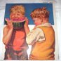 Sweet Little Boys,One Enjoying a Watermelon-J.F.Kernan Artist-Magazine Artwork