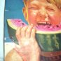 Sweet Little Boys,One Enjoying a Watermelon-J.F.Kernan Artist-Magazine Artwork