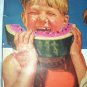 Sweet Little Boys,One Enjoying a Watermelon-J.F.Kernan Artist-Magazine Artwork