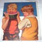 Sweet Little Boys,One Enjoying a Watermelon-J.F.Kernan Artist-Magazine Artwork