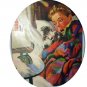 J.F.KERNAN-Young Boy,Dog In Bed,Alarm Clock Ringing-Vntg Magazine Artwork