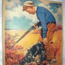 J.F.KERNAN-Young Boy Hunting with rifle,Springer Spaniel Dog-Vntg Magazine Artwork J.F.KERNAN-Young Boy Hunting with rifle,Springer Spaniel Dog-Vntg Magazine Artwork