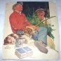 J.F.KERNAN-Young Boy playing hookie from school,Truant Officier-Vntg Magazine Artwork