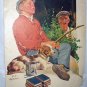 J.F.KERNAN-Young Boy playing hookie from school,Truant Officier-Vntg Magazine Artwork