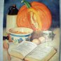 Marion Powers-Vintage Magazine Artwork print-Cooking Pumpkin Pie-Kitchen Ingredients