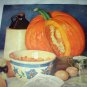 Marion Powers-Vintage Magazine Artwork print-Cooking Pumpkin Pie-Kitchen Ingredients