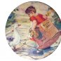 E.Beauman-Uninvited Guests-Sweet Little Girl Approached by two Geese