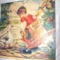 E.Beauman-Uninvited Guests-Sweet Little Girl Approached by two Geese