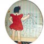 Mary Sherwood Wright Jones-Vintage Magazine Page Artwork-Young Girl Drawing Pictures on Walls