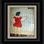 Mary Sherwood Wright Jones-Vintage Magazine Page Artwork-Young Girl Drawing Pictures on Walls