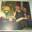 Lonely Older Widow Remembering Her Past-Signed Vintage Illustration