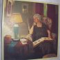 Lonely Older Widow Remembering Her Past-Signed Vintage Illustration