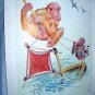 Lawson Wood-1933 Large Lithograph Print by The Sketch-How Deep Is The Ocean! Monkees on Boat