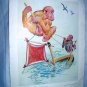 Lawson Wood-1933 Large Lithograph Print by The Sketch-How Deep Is The Ocean! Monkees on Boat