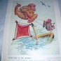 Lawson Wood-1933 Large Lithograph Print by The Sketch-How Deep Is The Ocean! Monkees on Boat
