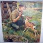 Hungry young Doe being feed milk-Vintage Magazine Artwork Print