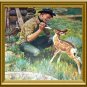 Hungry young Doe being feed milk-Vintage Magazine Artwork Print