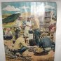Signed Vntg.Cabin Artwork Magazine Cover-Busy Chuck Wagon Campsite,Hungry Cowboys