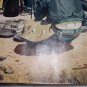 Signed Vntg.Cabin Artwork Magazine Cover-Busy Chuck Wagon Campsite,Hungry Cowboys