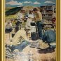 Signed Vntg.Cabin Artwork Magazine Cover-Busy Chuck Wagon Campsite,Hungry Cowboys