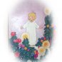 Sweet Little Girl,Christmas Tree Decorations-Vintage Magazine Artwork Print