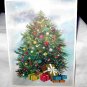 Larger Festive Vntg Christmas Greeting Card-Decorated Tree w/all the trimmings!And Presents Too!