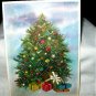Larger Festive Vntg Christmas Greeting Card-Decorated Tree w/all the trimmings!And Presents Too!