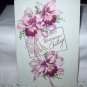 Vintage Birthday Greeting Card-Lovely Purple Orchids