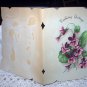 Unused Vintage Birthday Greeting Card-Embossed Purple Violets