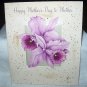 Vintage Mother's Day Greeting Card-Beautiful Purple Orchids