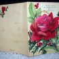 Gorgeous Larger Vintage Greeting Card-Deep Red Rose-Christmas to Mother