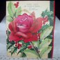 Gorgeous Larger Vintage Greeting Card-Deep Red Rose-Christmas to Mother
