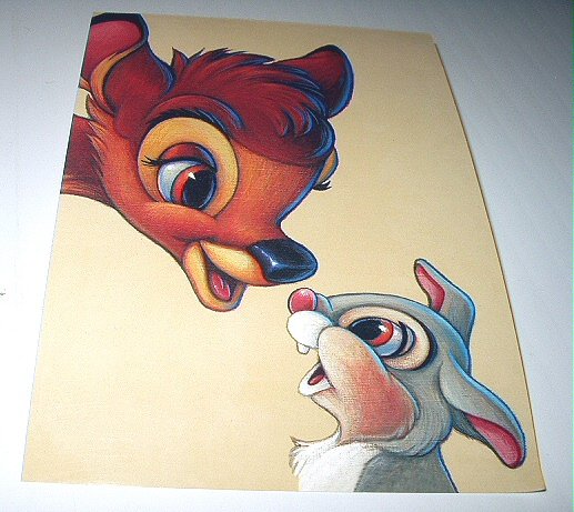 Commemoritive Unused Prepaid Postcard-BAMBI AND THUMPER Stamp