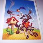 Commemorative Unused Postcard-Looney Tunes Wilie Coyote & Road Runner Stamp