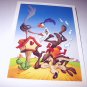Commemorative Unused Postcard-Looney Tunes Wilie Coyote & Road Runner Stamp