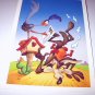 Commemorative Unused Postcard-Looney Tunes Wilie Coyote & Road Runner Stamp