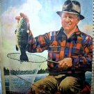 KERNAN Artwork Print-Older Man Fishing, Caught Fish
