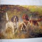 Three Hunting Dogs-On The Scent-Original Vintage 1939 Lithograph Print