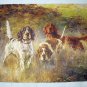 Three Hunting Dogs-On The Scent-Original Vintage 1939 Lithograph Print