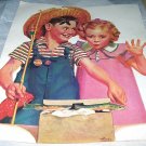Sweet Little Boy Trying to impress a little Girl-Vintage Art Illustration-TOWNE
