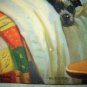 J.Adams-Sweet Little Boy in bed with pet puppy dog-Original Vintage Lithograph Print
