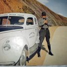 Vintage Print-Pennsylvania Motor Police Officier by highway Vintage Print-Pennsylvania Motor Police Officier by highway