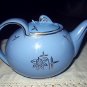 Vintage 1940's HALL China Cadet Blue 6 Cup Teapot with Cadet Hook Lid