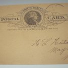 Mailed Postal Card UX9-Head of Jefferson-Battle Creek,Michigan to Maysville, MI
