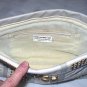 Fabulous Grey/White Leather Purse-Park Avenue,Gold Accents