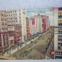 Linen Unused Post card-Washington Street,Indianapolis,Indiana